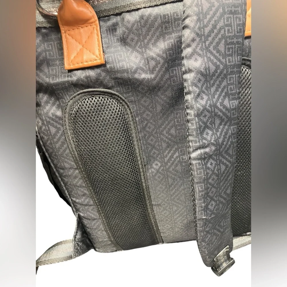 Monbebe Bolt Diaper Bag Backpack with Bassinet Changing Station Urban Boho Black